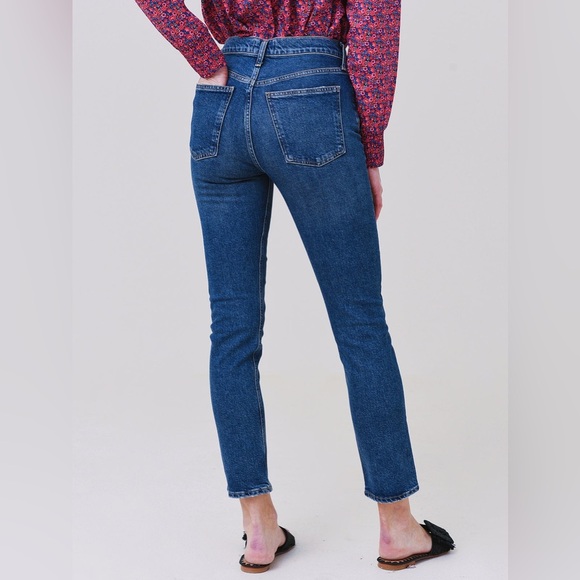 Agolde Merrel Mid Rise Straight Jeans Medium Wash - Picture 1 of 11